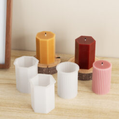 Alternative view of Striped Pillar Candle Mold