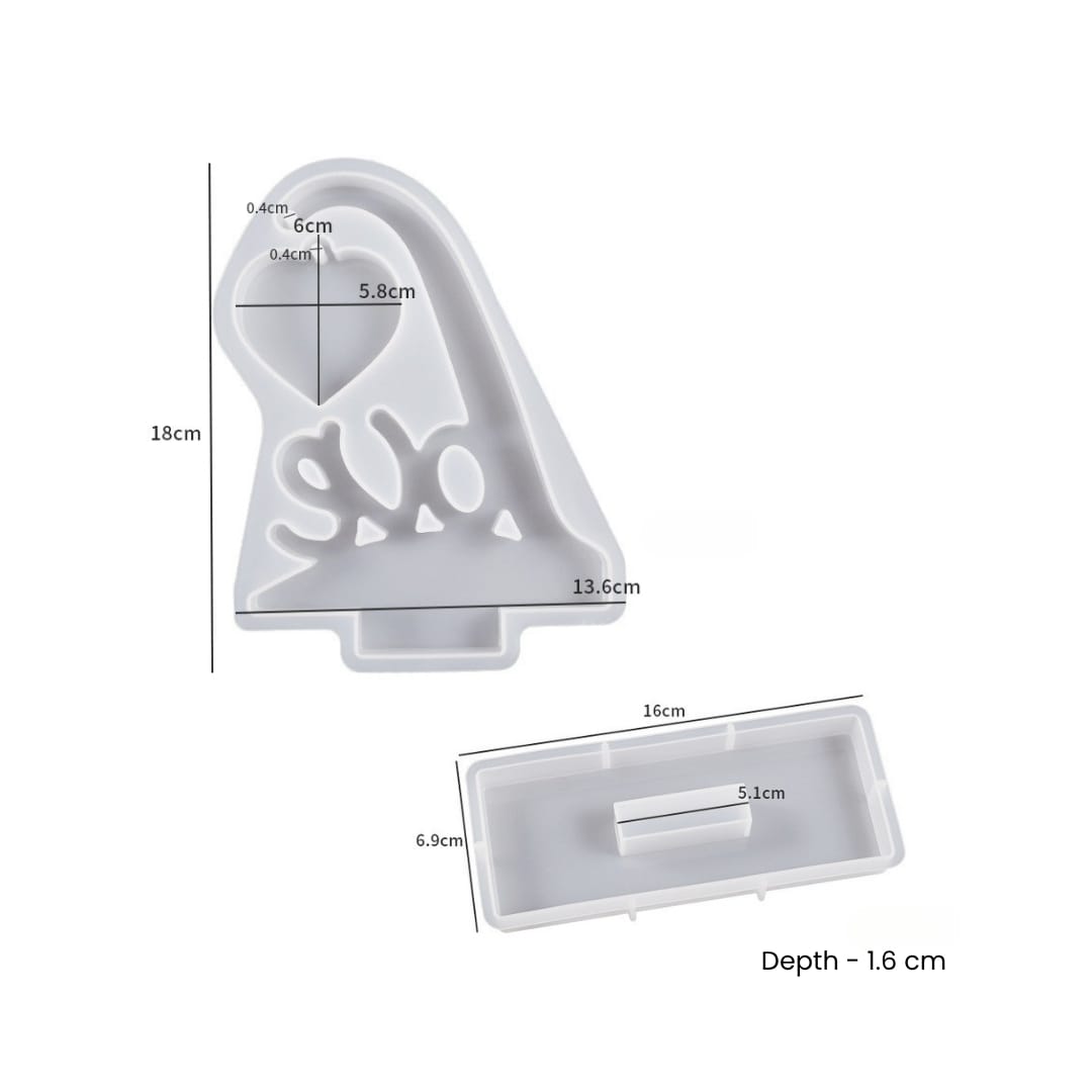 Small Hanging Heart Love Photo Frame Mold