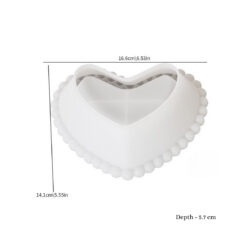 Bubble Edged Deep Heart Bowl Mold