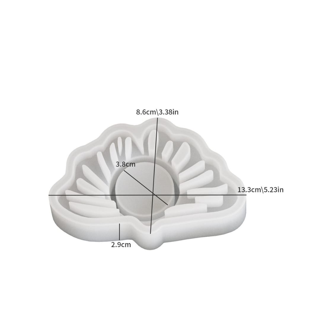 Coral Leaf Tea Light Mold