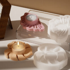 Alternative view of Lotus Curl Leaf Tea Light Mold