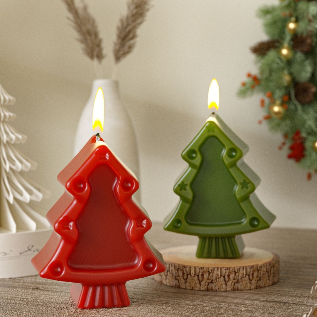 8 Cavity Christmas Tree Candle Mold - Image 2
