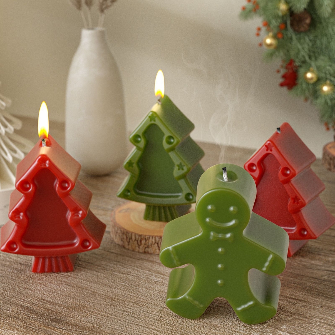 8 Cavity Christmas Tree Candle Mold - Image 3