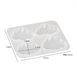 4 Cavity Cloud Pendant - Keychain Mold