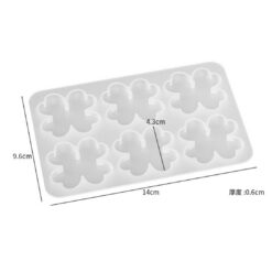 6 Cavity Four-Clover Pendant - Keychain Mold