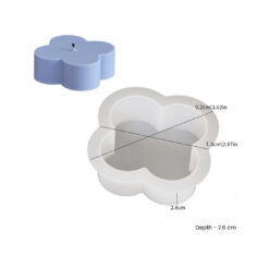 4 Petals Flower Candle Mold