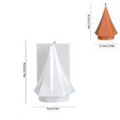 Faceted Christmas Tree Candle Mold