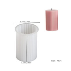 Striped Pillar Candle Mold