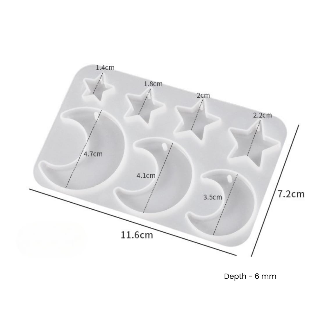 Star Moon Earring Mold