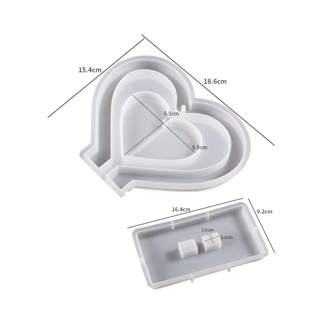 Center Hanging Heart Photo Frame Mold