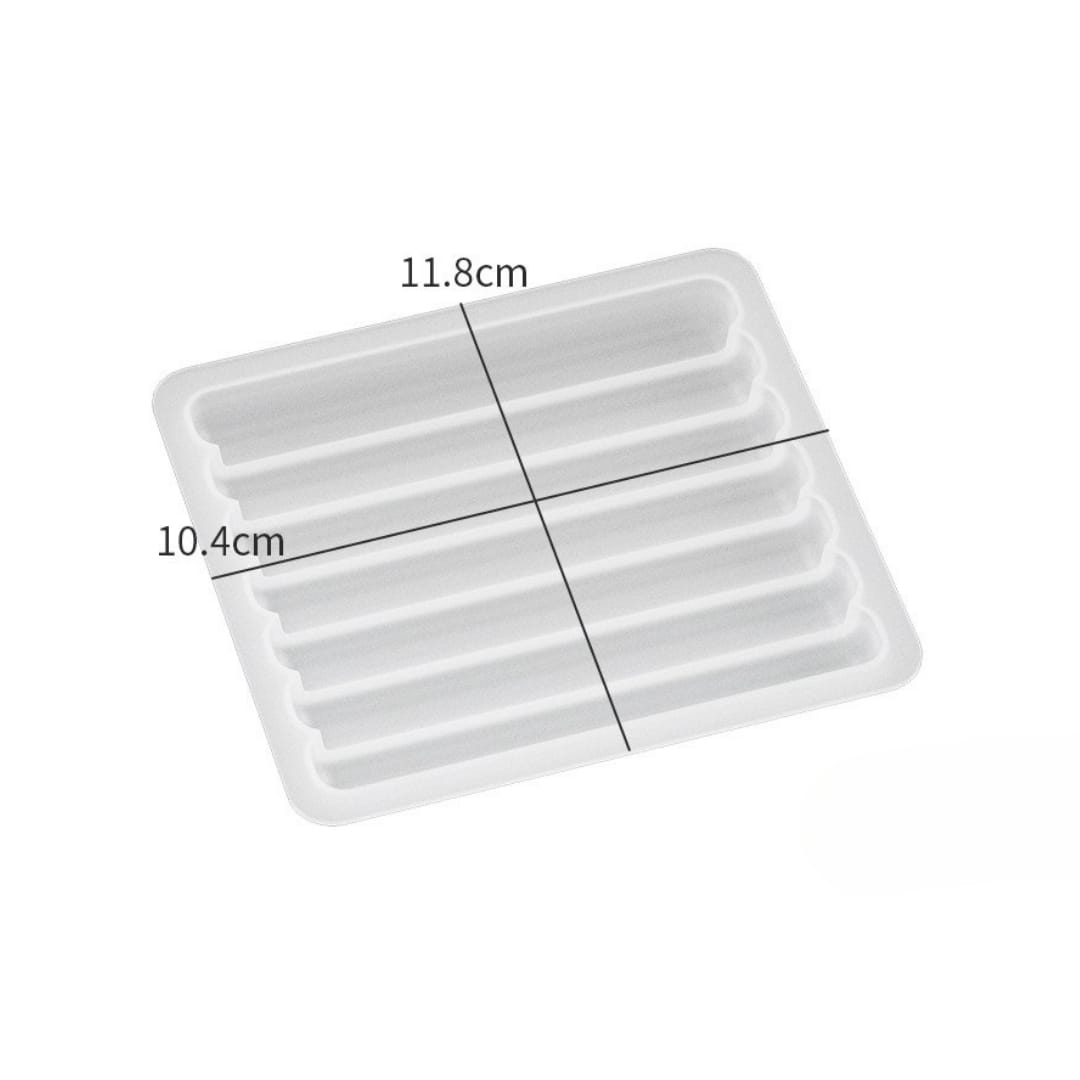 Rectangular Striped Coaster Mold