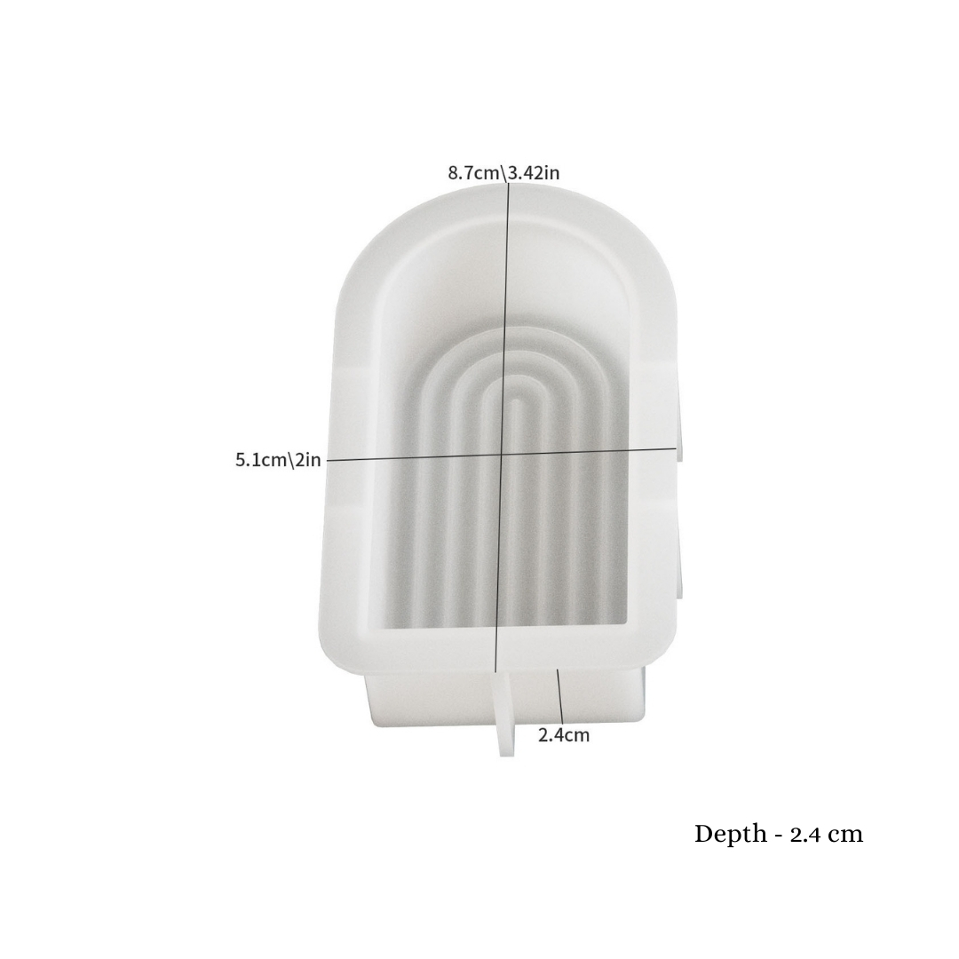 Striped Arch Candle Mold - Medium