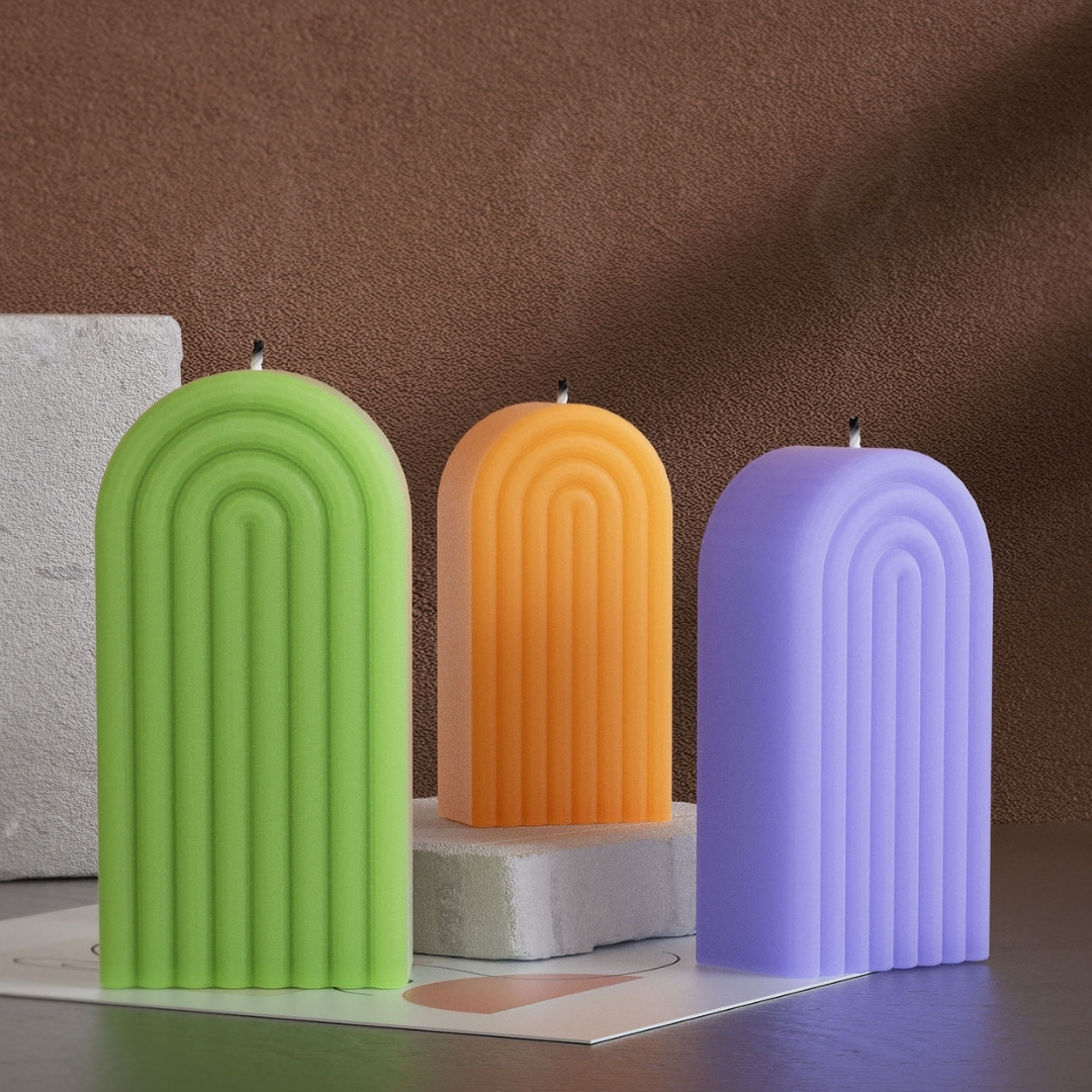 Striped Arch Candle Mold - Large - Image 5