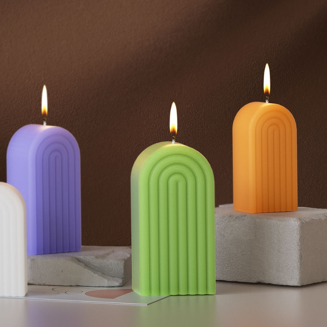 Striped Arch Candle Mold - Large - Image 4
