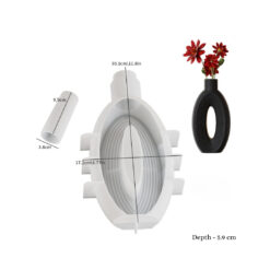 Noir Oval Flower Vase Mold