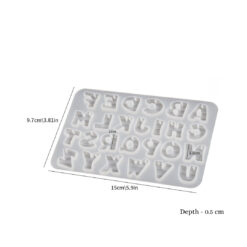 Blocky Striped Letters Mold - Small
