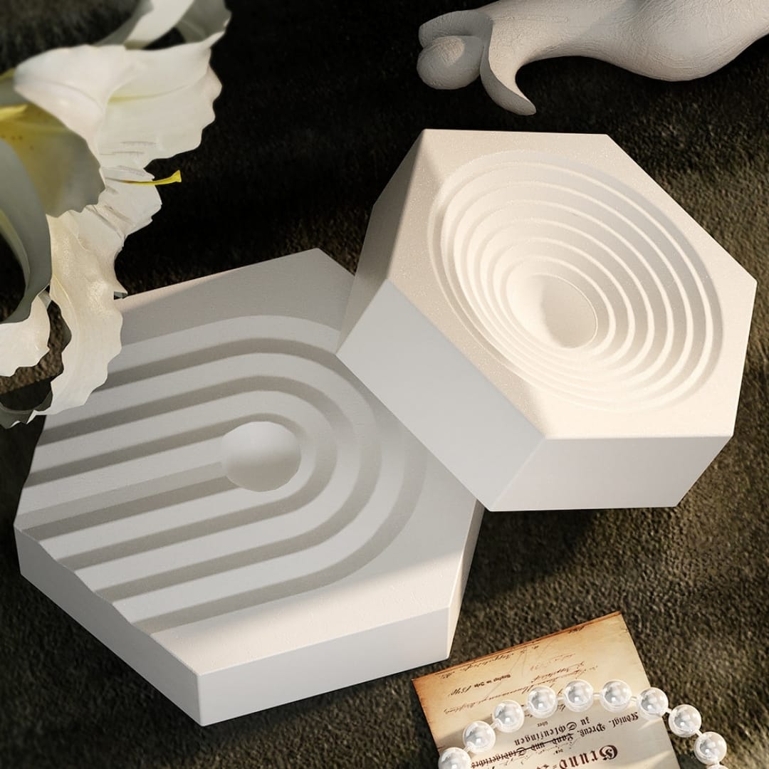 Hexagone Round Jewellery Display Mold - Image 4