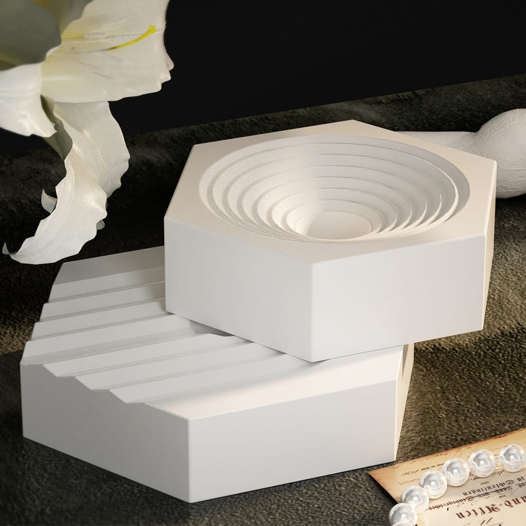 Hexagone Round Jewellery Display Mold - Image 3