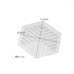 Hexagon Striped Coaster Mold