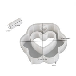 Flower Heart Planter Mold Set