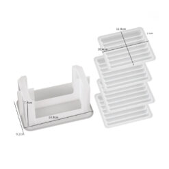 Rectangular Striped Coaster Mold Set of 4 with Stand