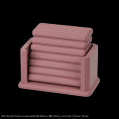 Alternative view of Rectangular Striped Coaster Mold Set of 4 with Stand