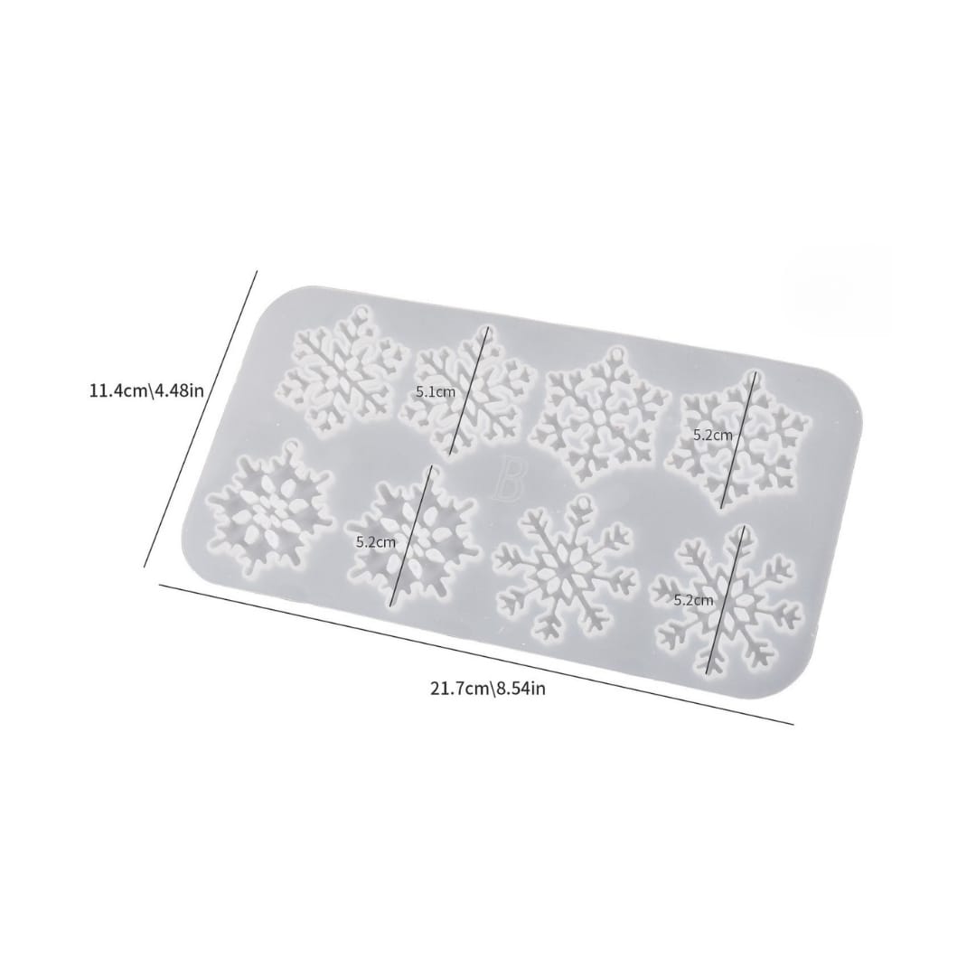 Snowflakes Earring/Keychain Mold - B