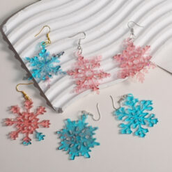 Alternative view of Snowflakes Earring-Keychain Mold - A