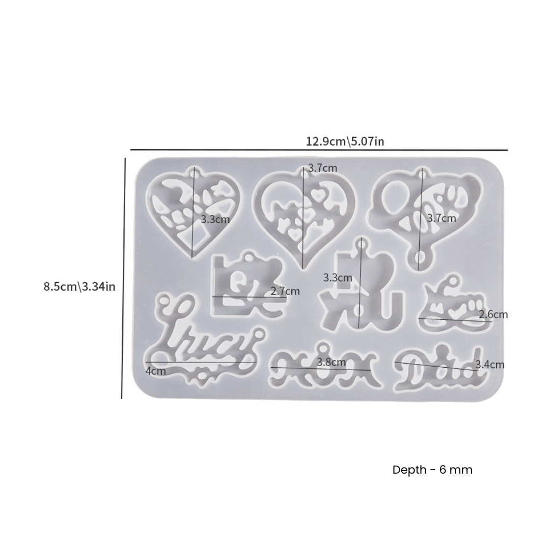 9 in 1 - Love Earring Mold