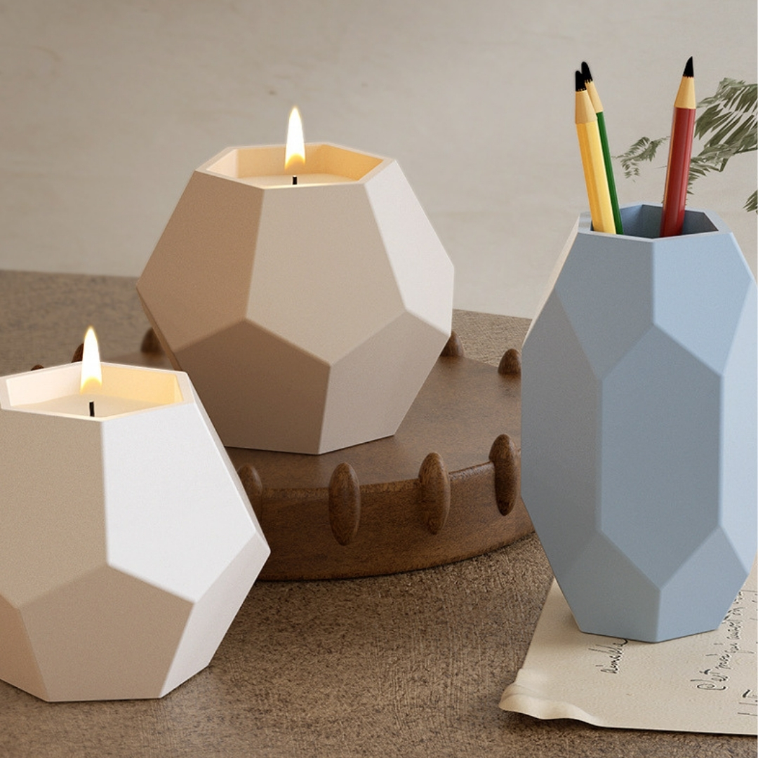 Classic Hexa Facet Candle Mold - Image 3