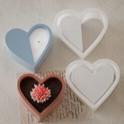 Alternative view of Half-Heart Candle Storage Mold