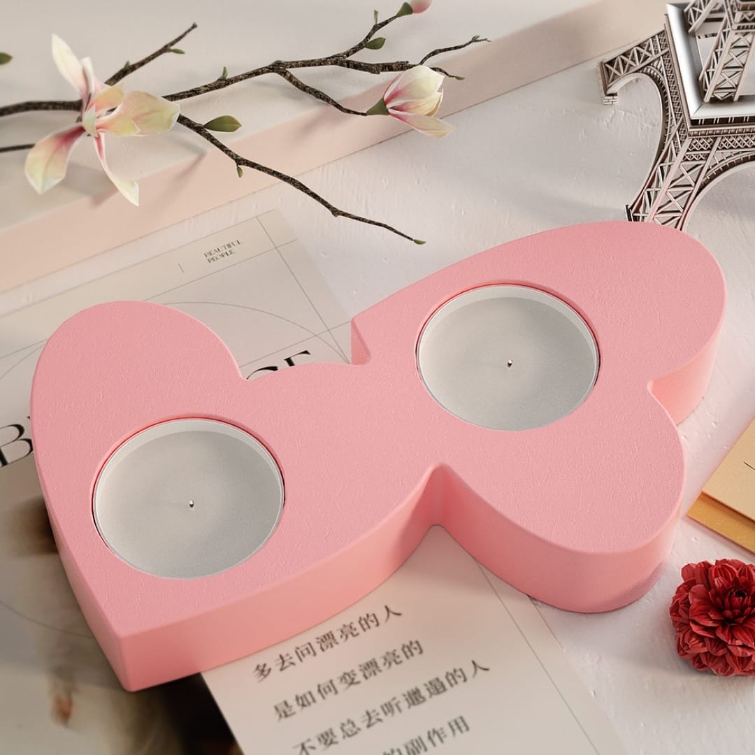 Dual Heart T-light Holder - Image 3