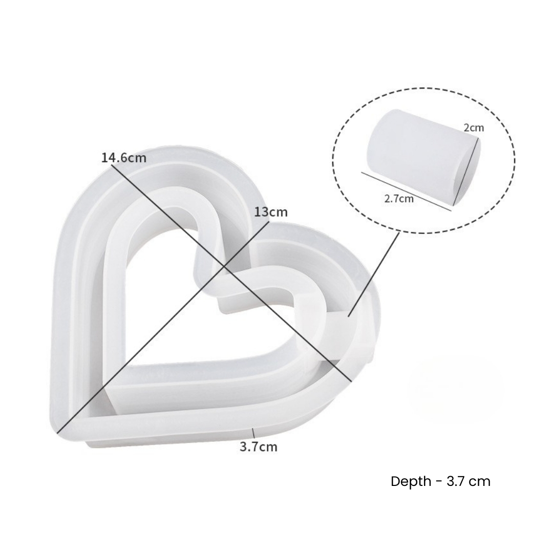 Hollow Heart Vase Mold