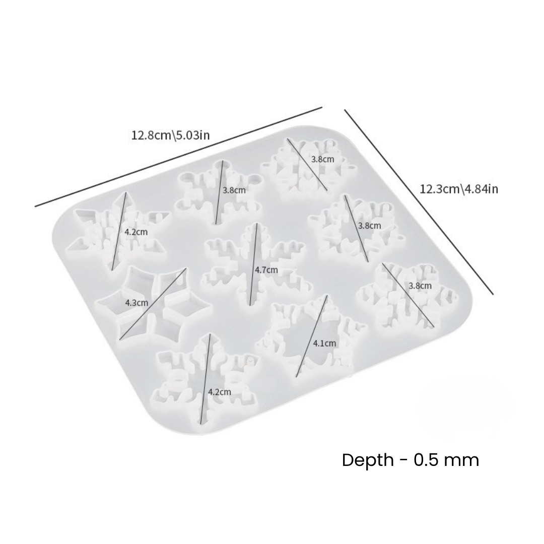 9 Snow Earring Mold