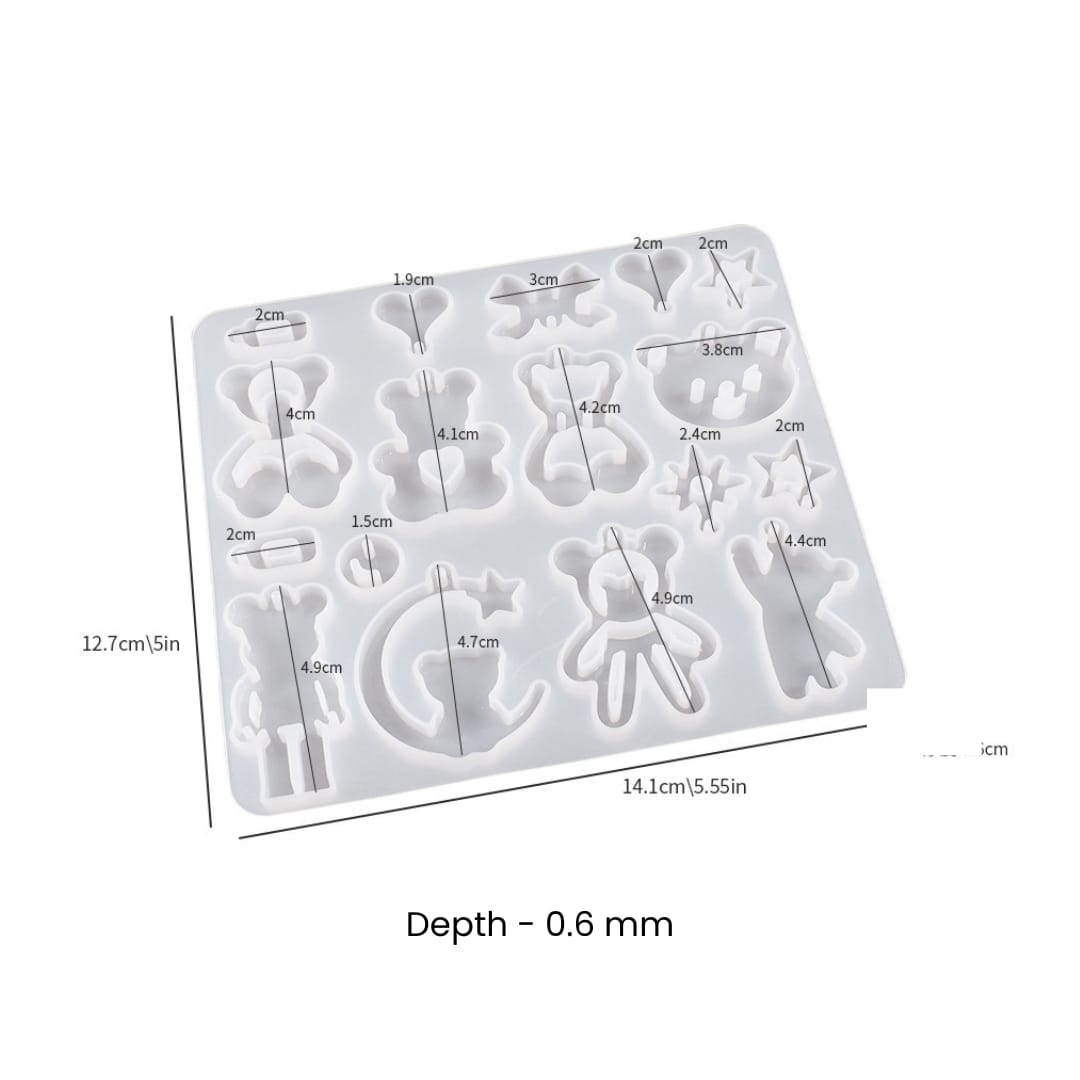 Cute Bear Keychain Mold