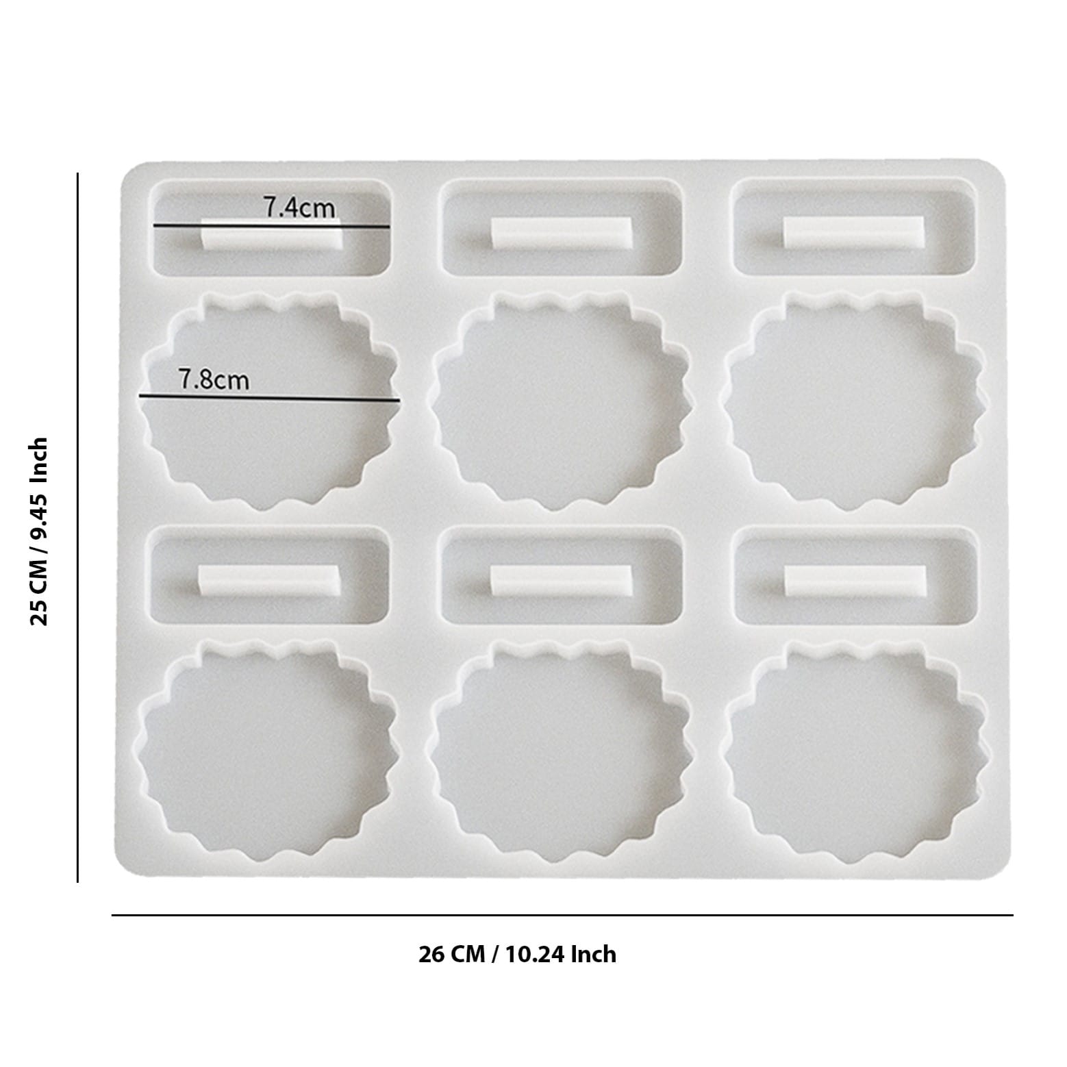 6 Cavity Agate Photoframe Mold