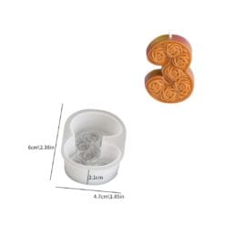 Rose Number Candle Mold - 3