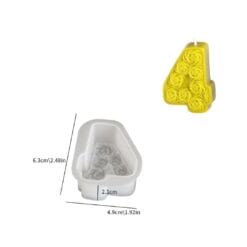 Rose Number Candle Mold - 4