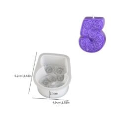 Rose Number Candle Mold - 5