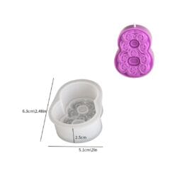 Rose Number Candle Mold - 8