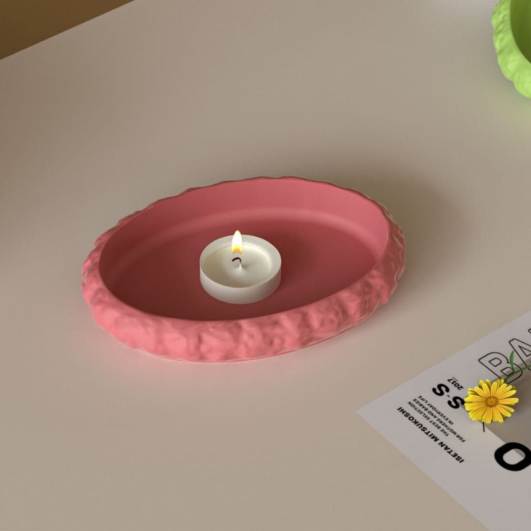 Rock Patterned Oval Tray - Image 3