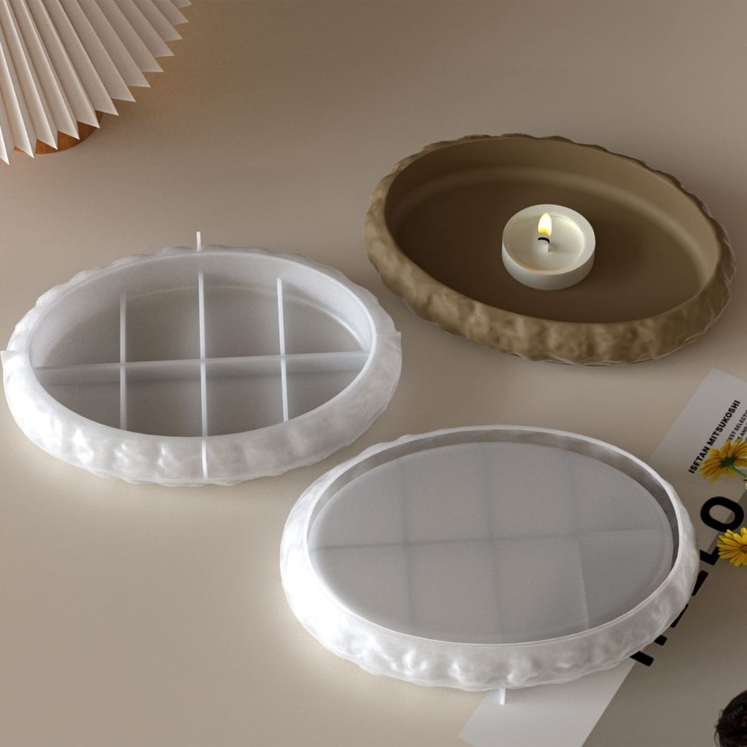 Rock Patterned Oval Tray - Image 6