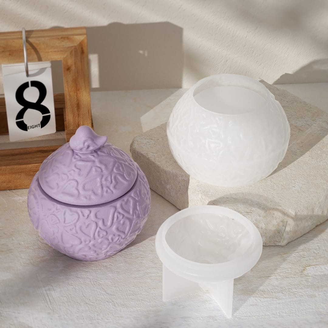 Heart Patterned Storage Box Mold Set - Image 4