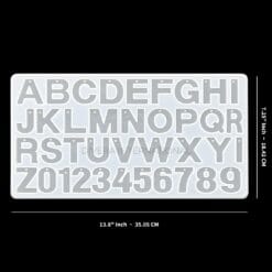 Front Pouring Alphabet Mold with Hole