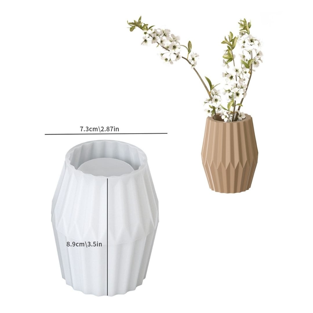 Striped Origami Vase Mold