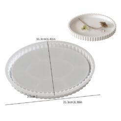 Striped-Edge Round Tray Mold