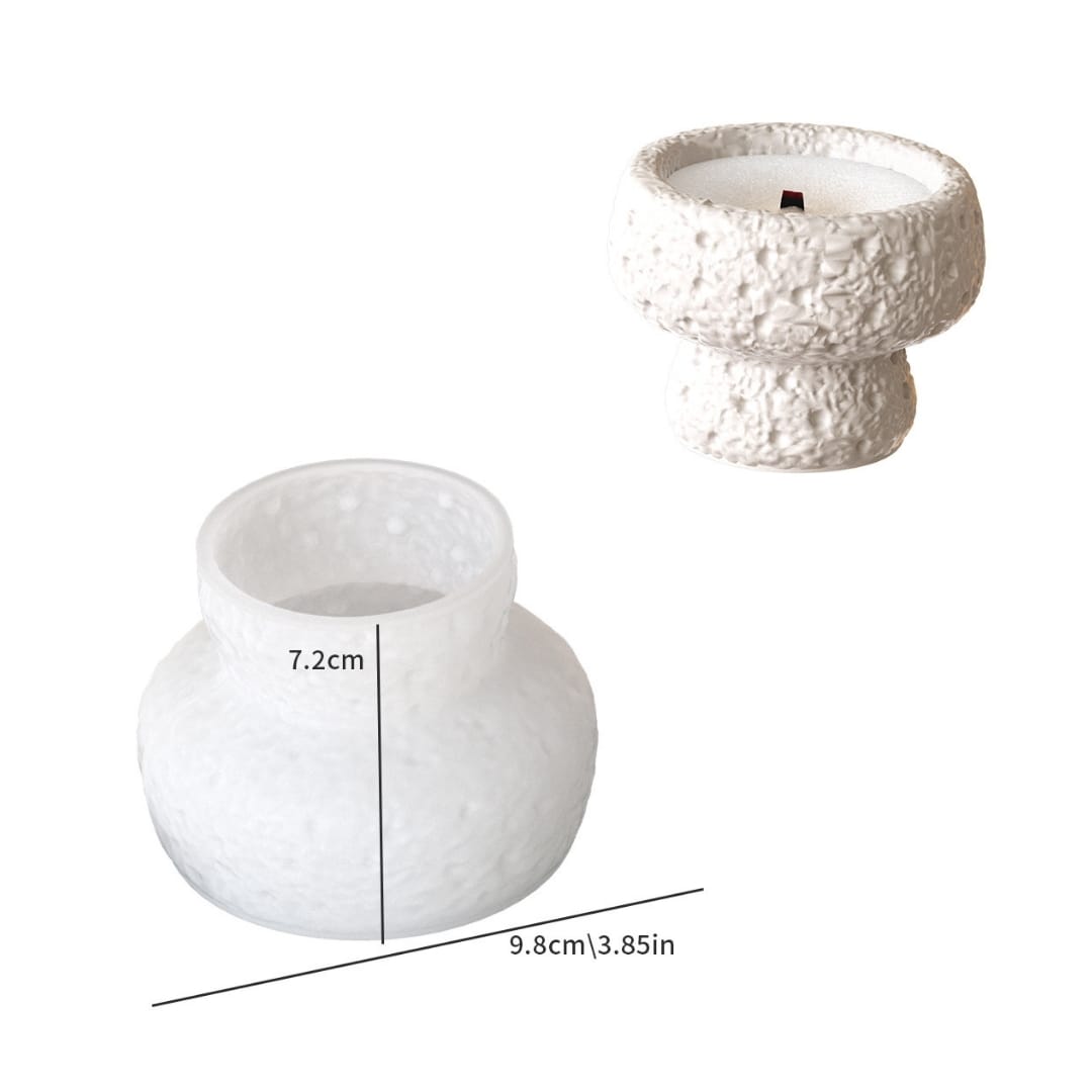 Stone Pattern Candle Cup Mold