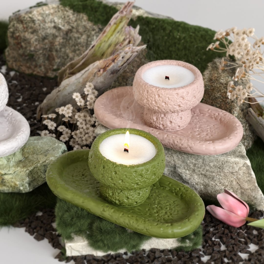 Stone Pattern Candle Cup Mold - Image 3