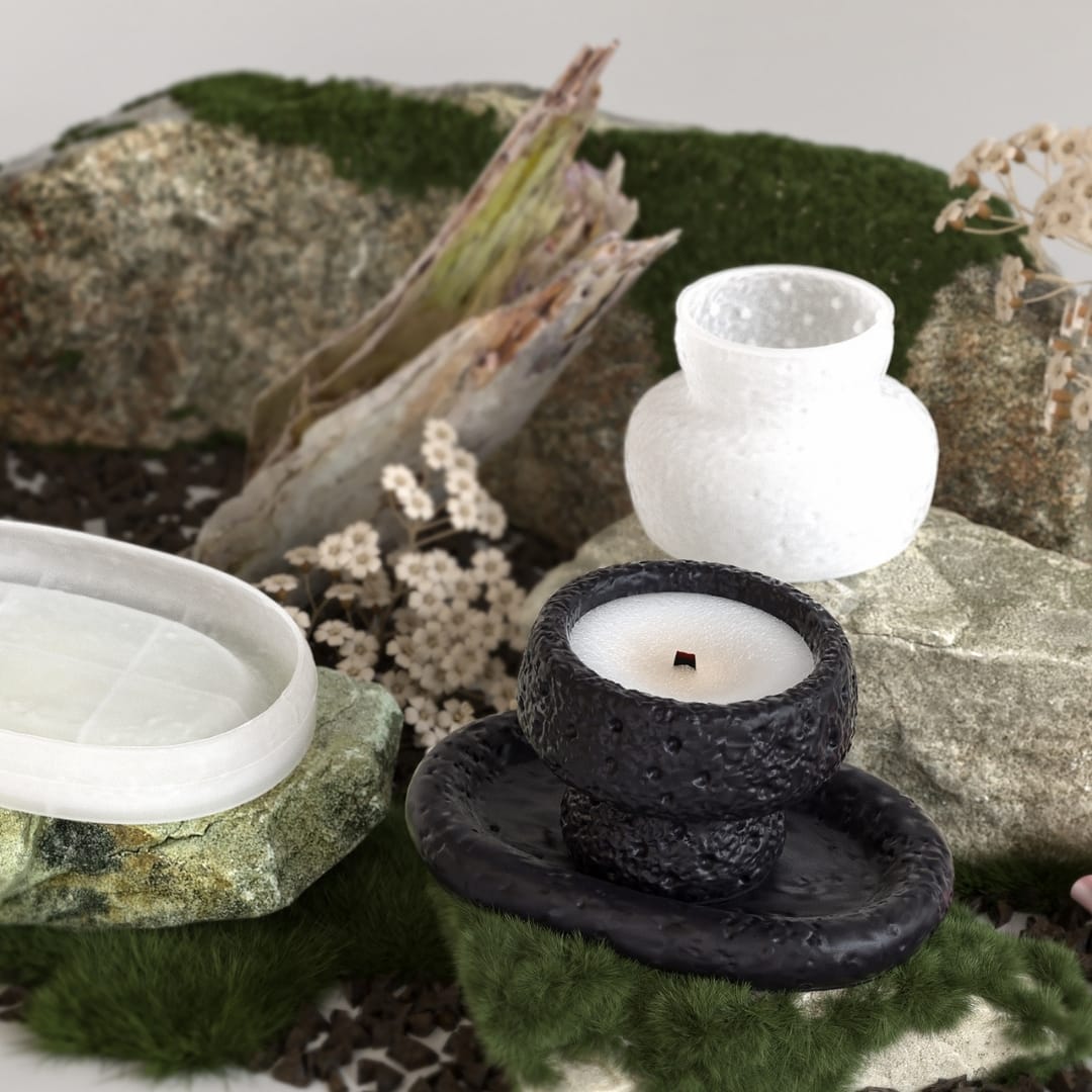 Stone Pattern Candle Cup Mold - Image 4