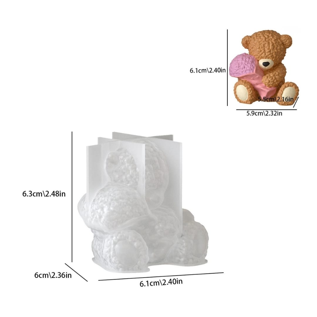 Bouquet Bear Candle Mold